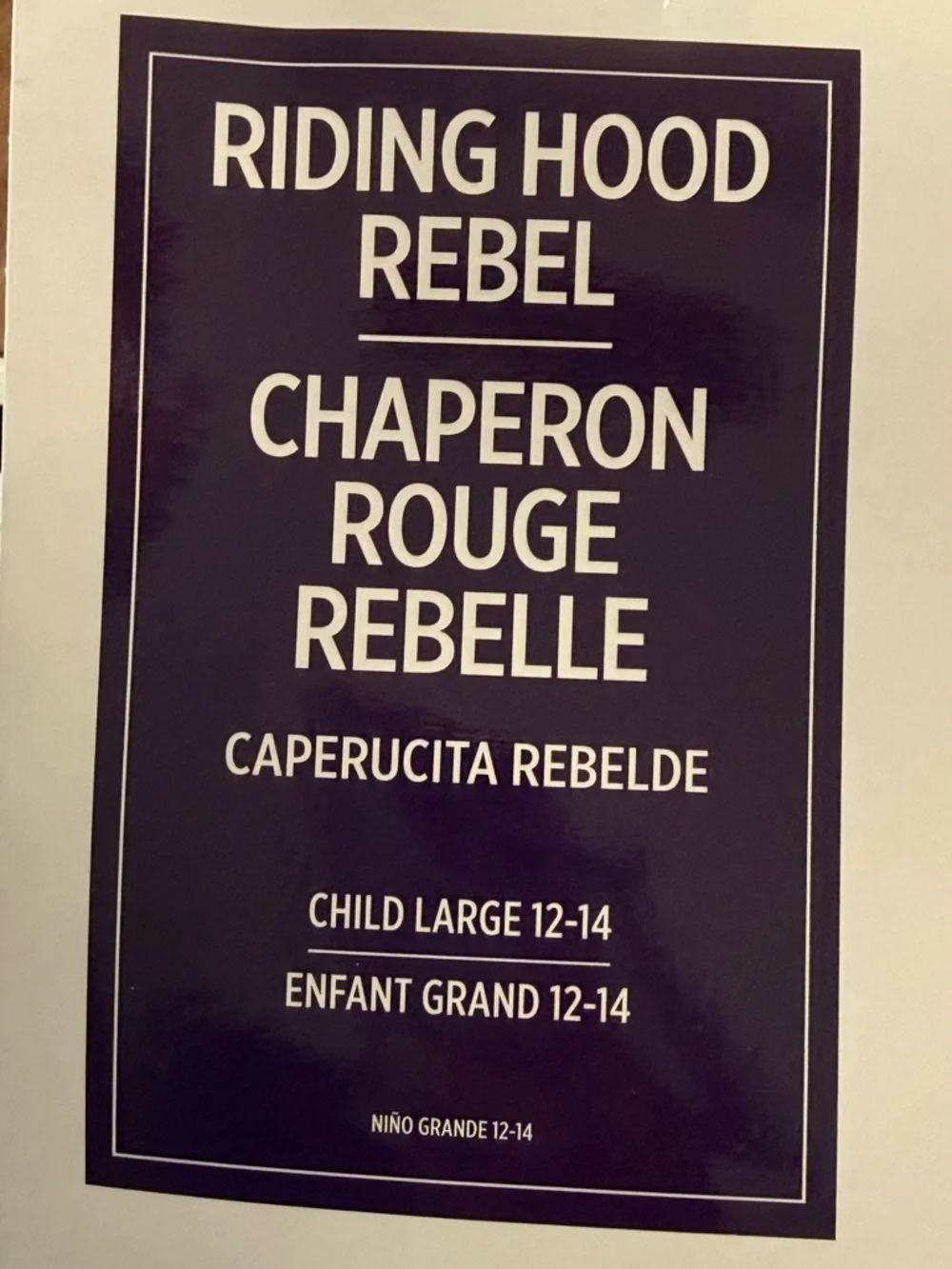 Riding Hood Rebel Costume